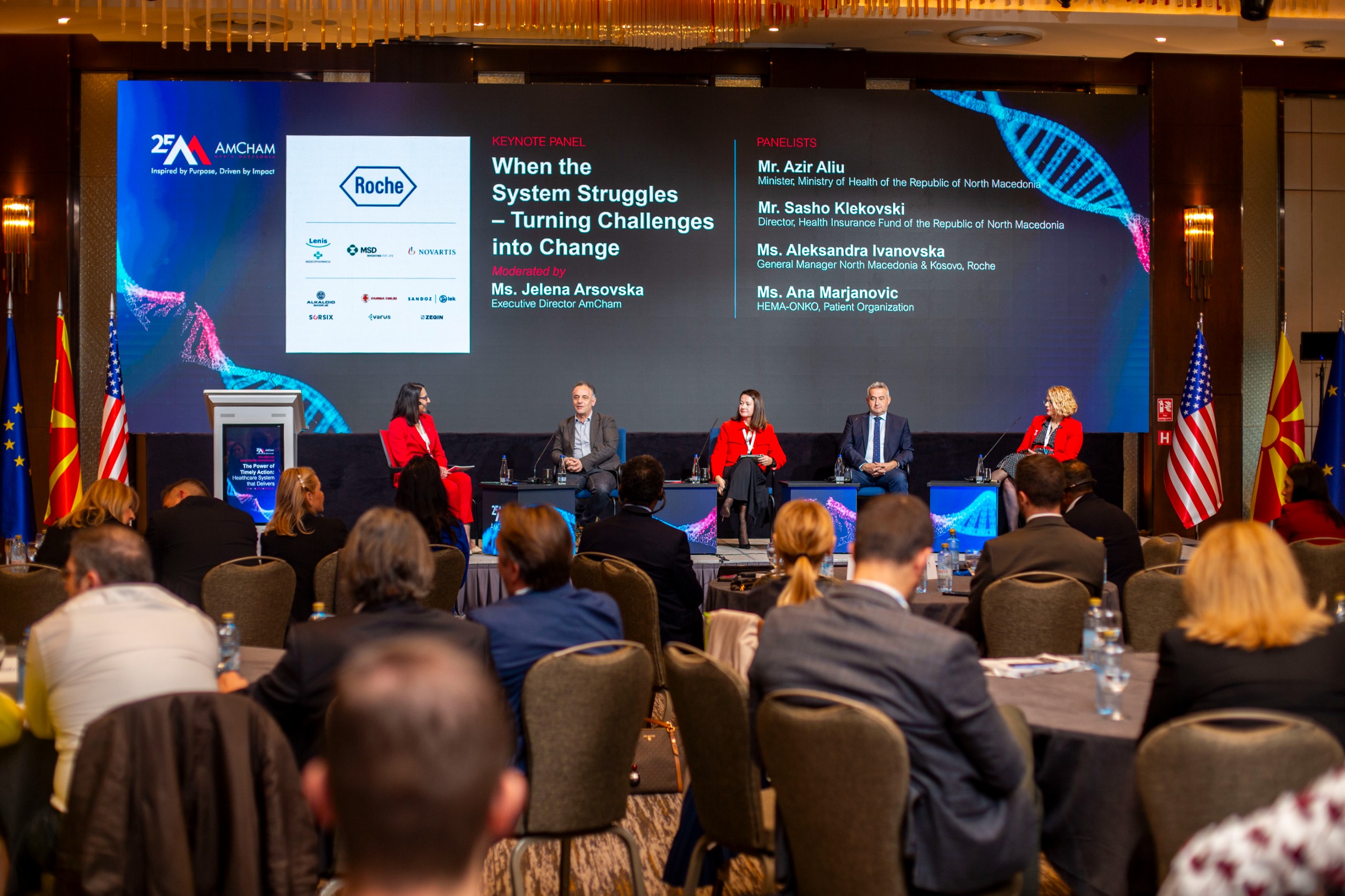 Алиу на конференција на АмЧам: Со заеднички заложби до проактивен здравствен систем, во тек се бројни проекти за зајакнување на капацитетите во здравството
