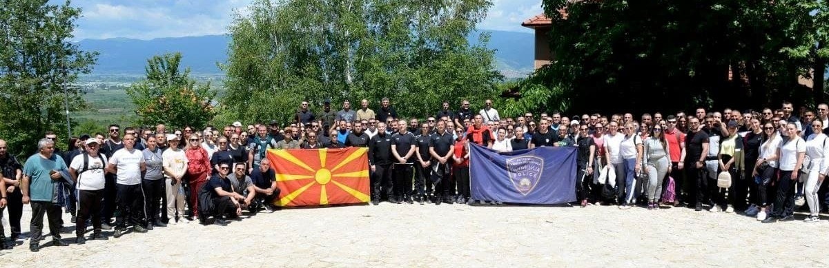 Директорот на Бирото за јавна безбедност Јанев на заеднички марш со колегите од СВР Струмица