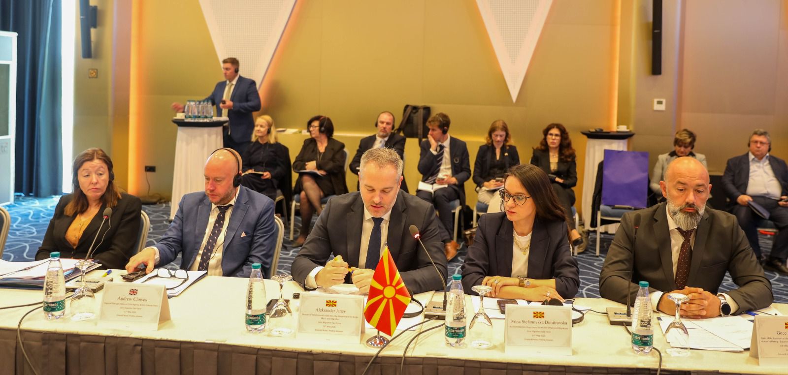 The Director of the Bureau for Public Safety, Aleksandar Janev, at a regional  strategic meeting in Pristina