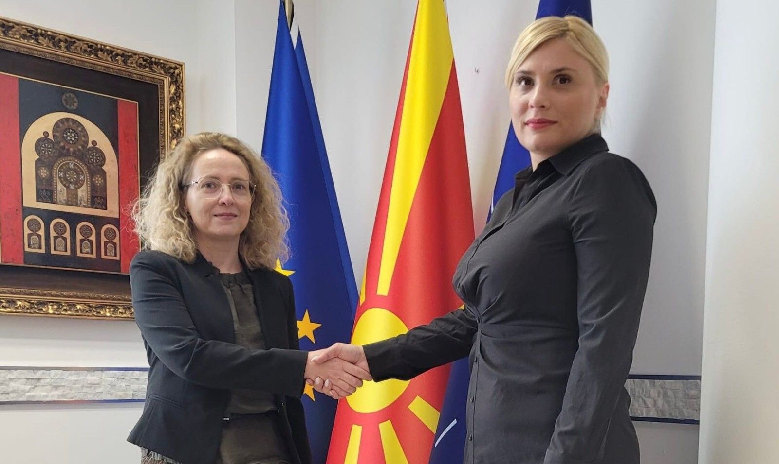 Државниот секретар Кузмановска оствари средба со амбасадорот на Романија, Н.Е. Адела Моника Аксинте