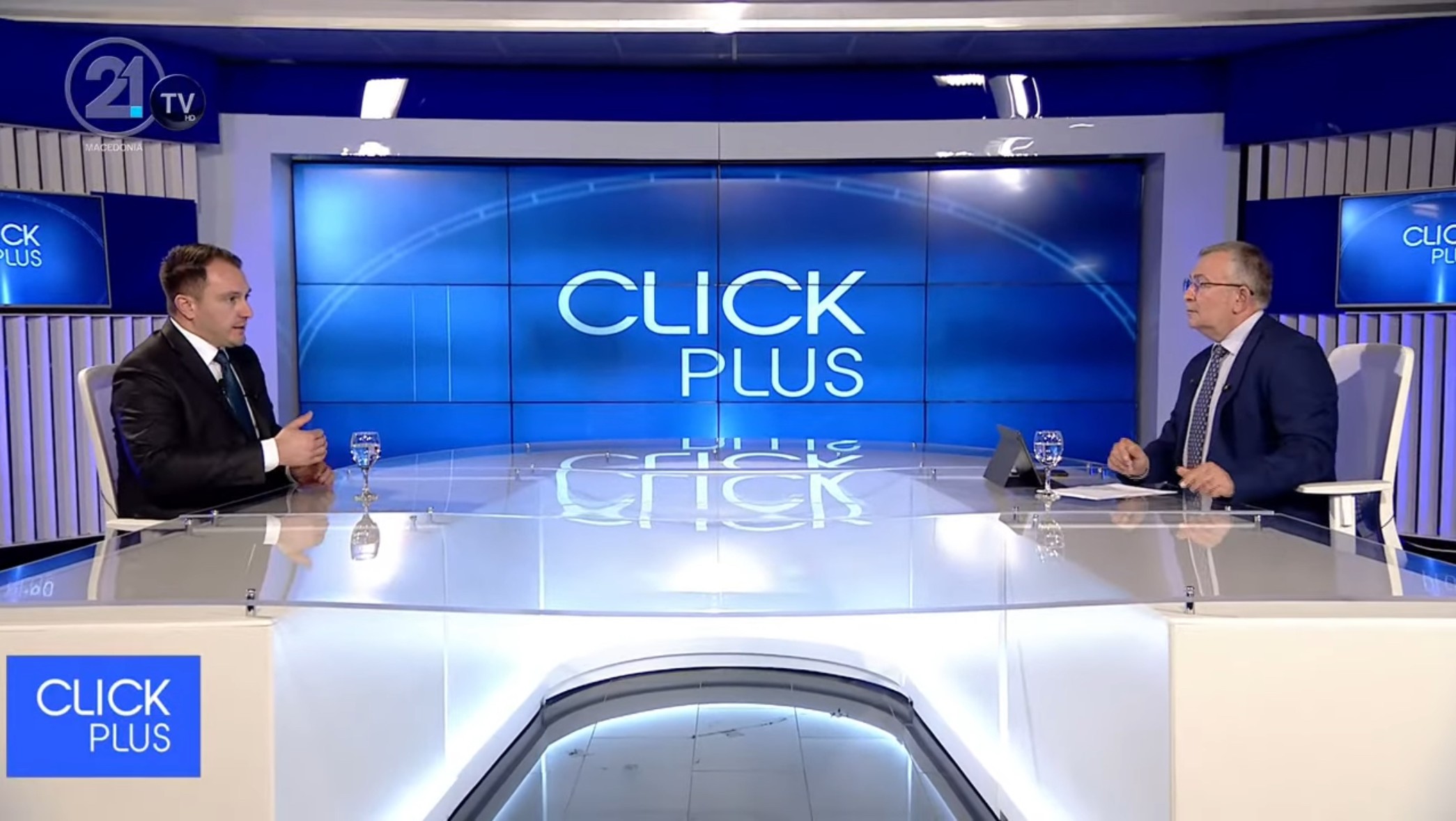 Гостување на министерот Стефан Андоновски во емисијата „Клик Плус“ на ТВ21 