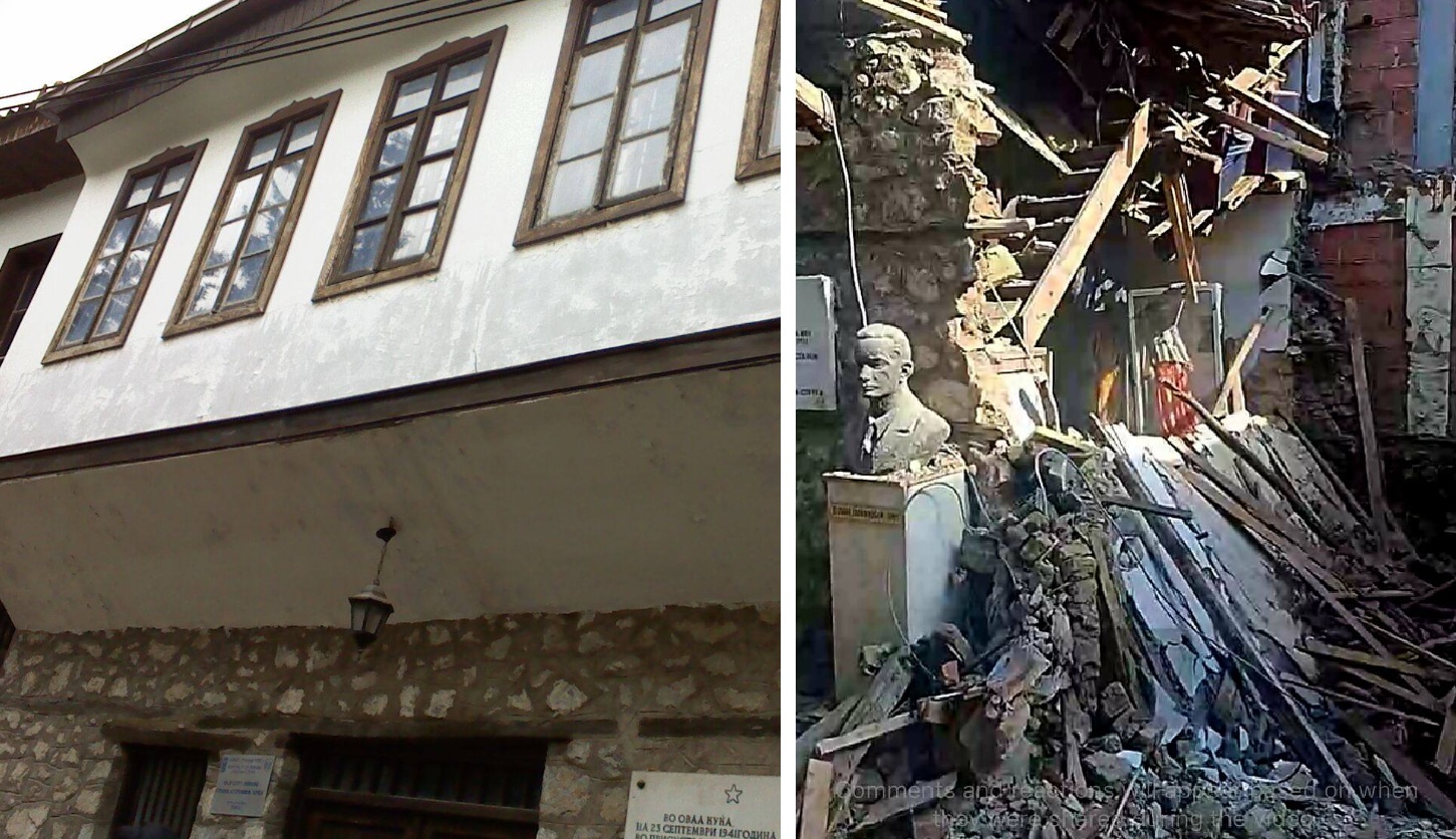 Кривична пријава против инвеститорот и четири лица од општина Струга, со несовесно извршување на службената должност придонеле да биде оштетена спомeн куќата – музеј Владо Малески во Струга  