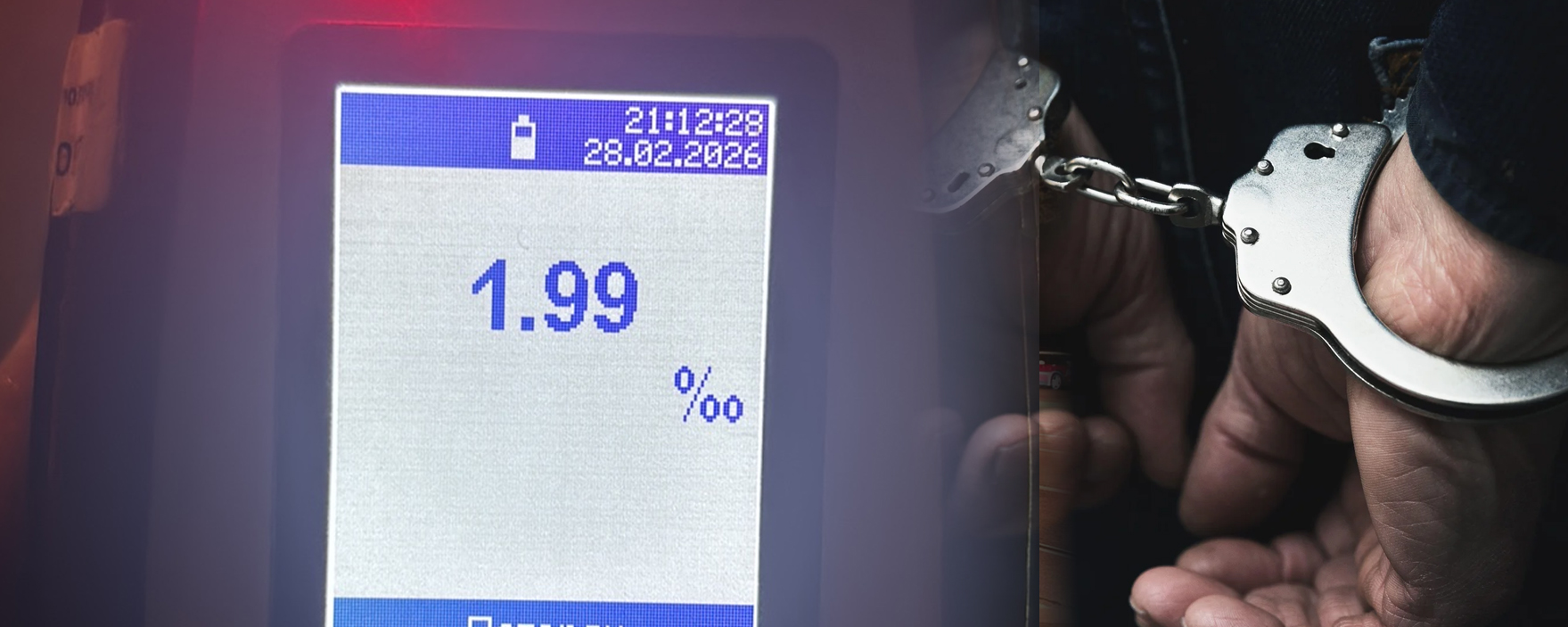 Лишен од слобода возач од Велес, возел со 1,99 промили алкохол во крвта и активна забрана за управување возило