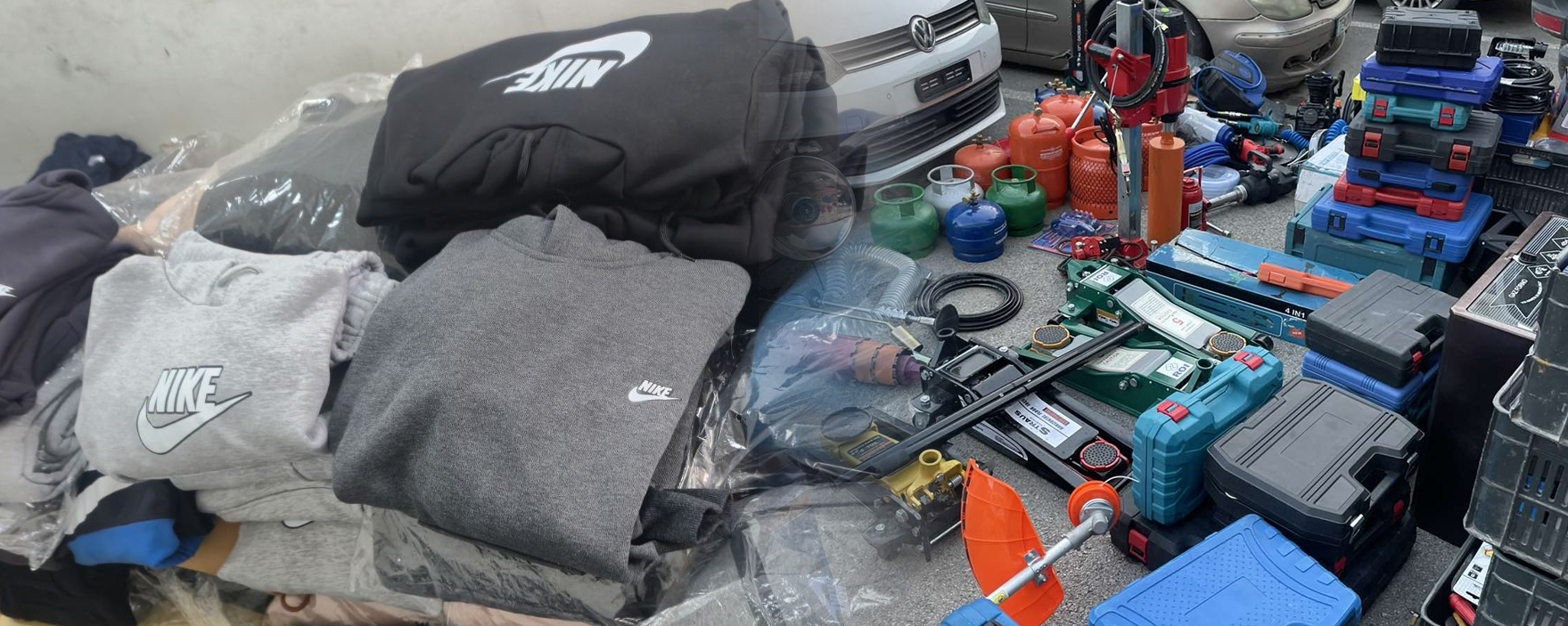 Лишени од слобода две лица, запленети 272 парчиња разновидна брендирана стока, 174 парчиња разновиден рачен алат без документација