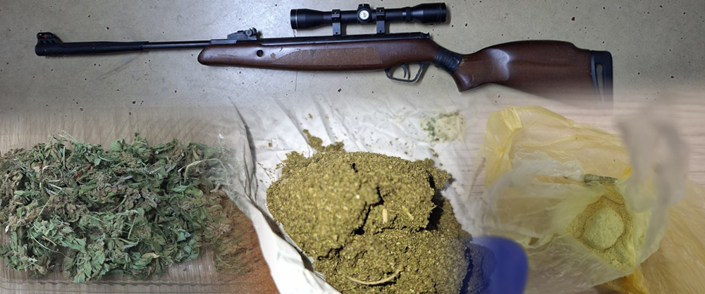 Лишени од слобода пет лица на територија на СВР Струмица, пронајдена дрога, воздушна пушка и пиротехнички средства