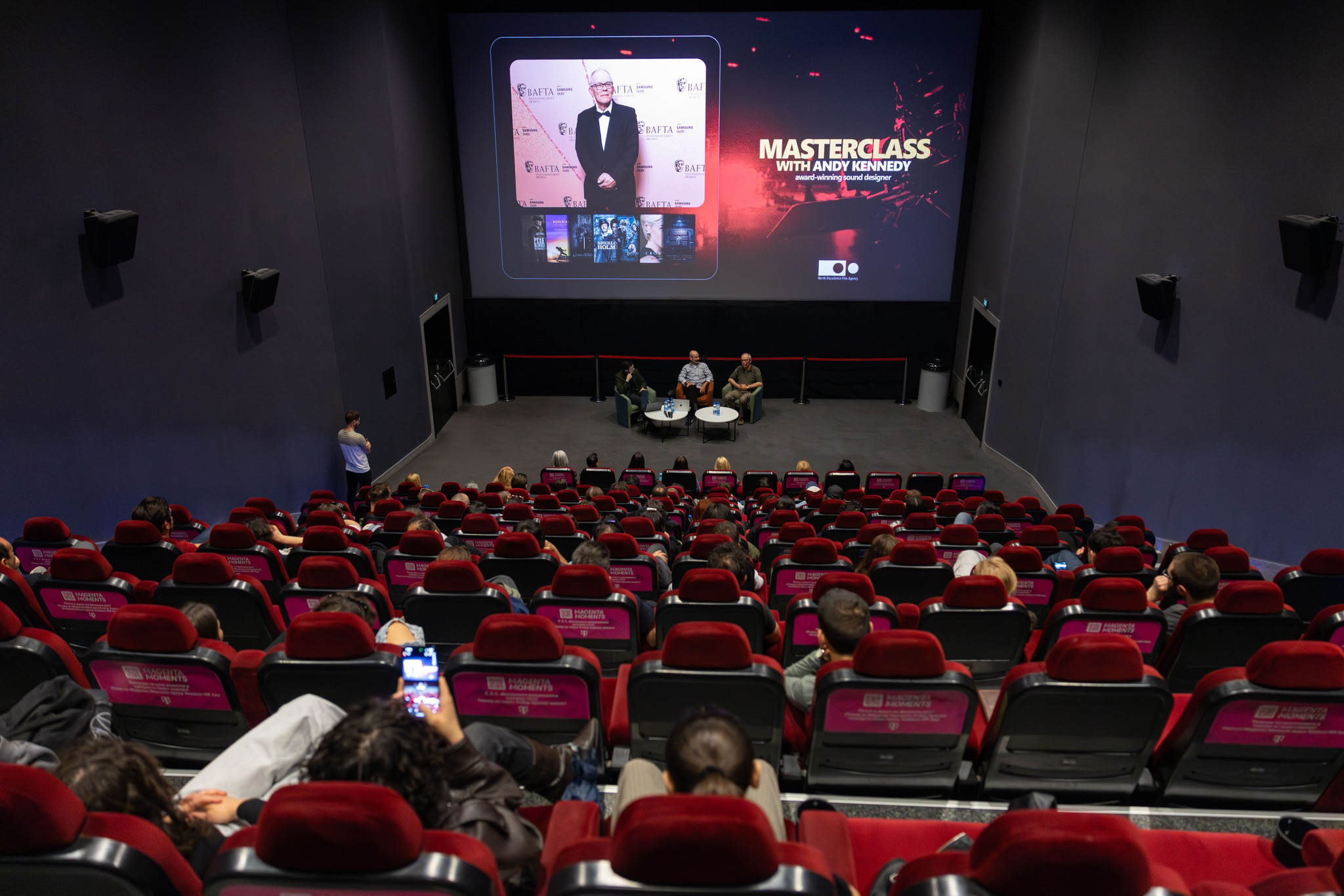Мастерклас на дизајнерот на звук Andy Kennedy се одржа вчера во Cineplexx