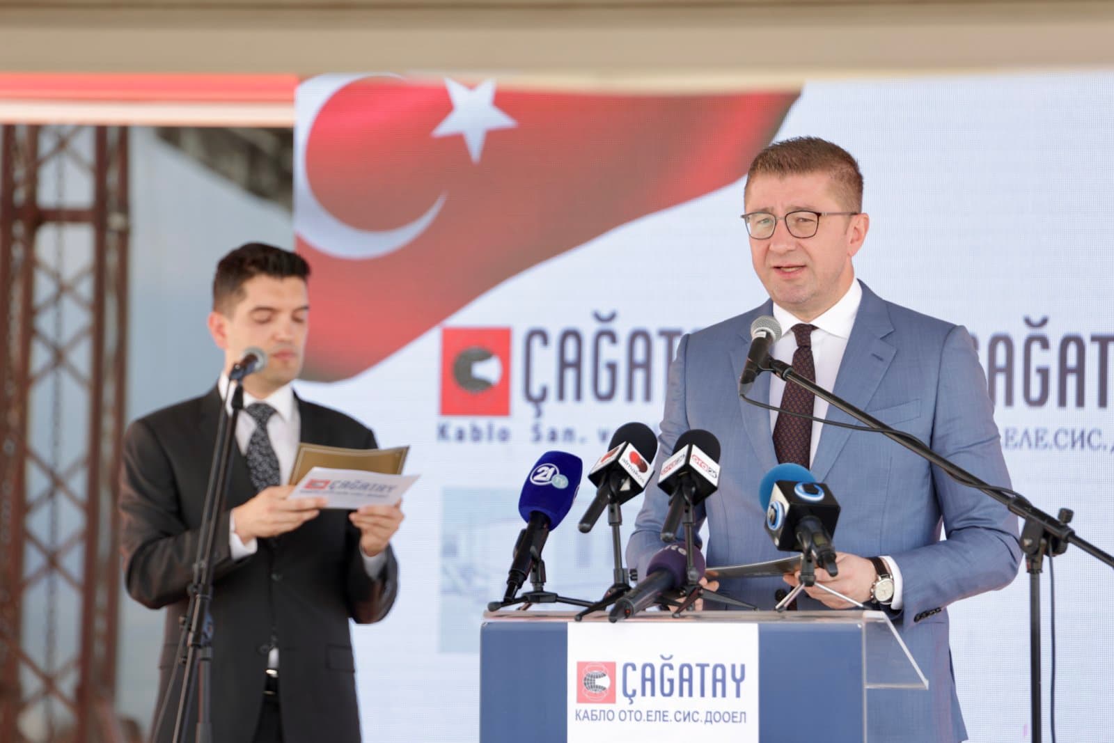Мицкоски: Поставен е камен темелник на новата фабрика на Чагатај Кабло, инвестиција вредна 6 милиони евра и 200 нови работни места 