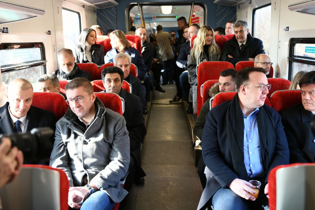 Мицкоски: Пуштена е во употреба железничката пруга Куманово-Бељаковце, во должина од над 30 километри во вредност од над 78 милиони евра