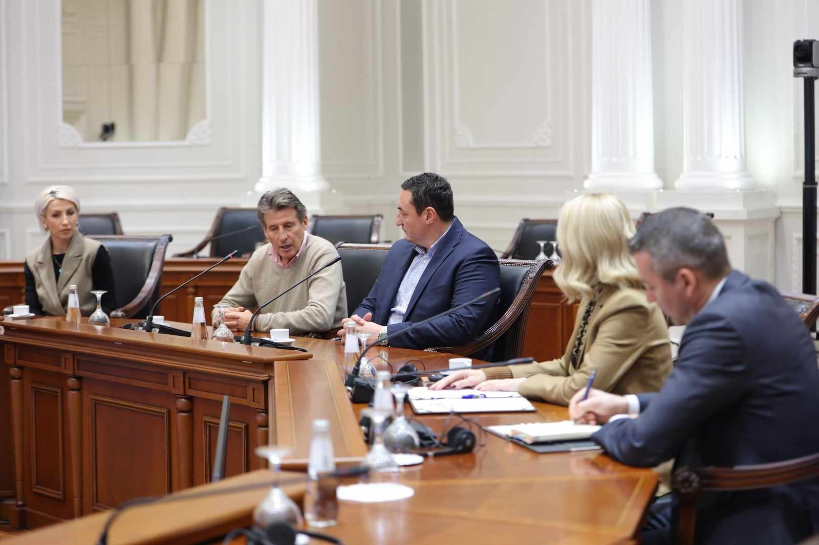 Министерот Борко Ристовски оствари средба со претседателот на Светската атлетска асоцијација, Лорд Себастијан Коу