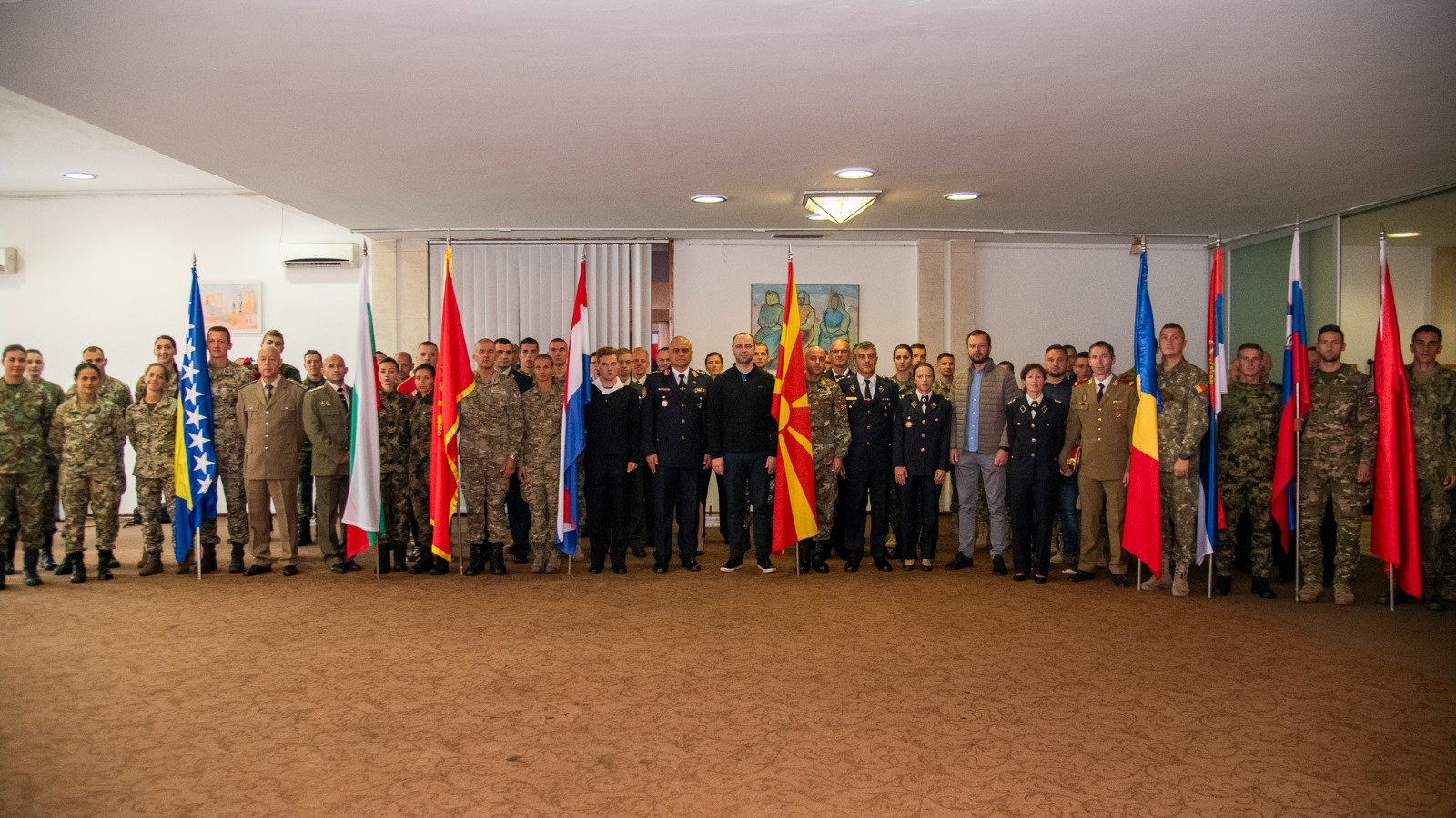 Министерот Мисајловски на отворањето на регионалниот натпревар на меѓународниот совет за воени спортови – CISM во маратон и полумаратон, Скопје 2024