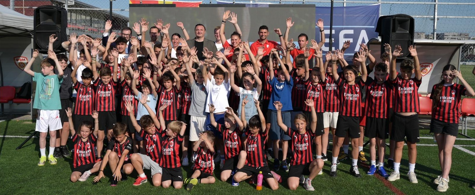 Министерот Ристовски на отворањето на младинскиот фудбалски камп на AC Milan во Скопје – Ова е ретка можност за нашите млади спортисти да учат од европските гиганти
