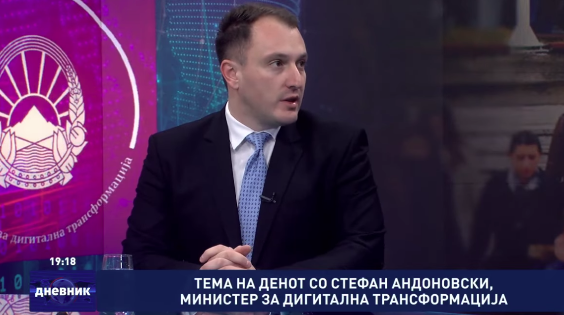 Minister Stefan Andonovski for "Topic of the Day" on Sitel TV