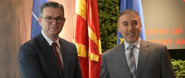 Министерот Трипуновски оствари средба со Н.Е. Рашид Бин Саид Ал-Хајарин, в.д. амбасадор на Државата Катар