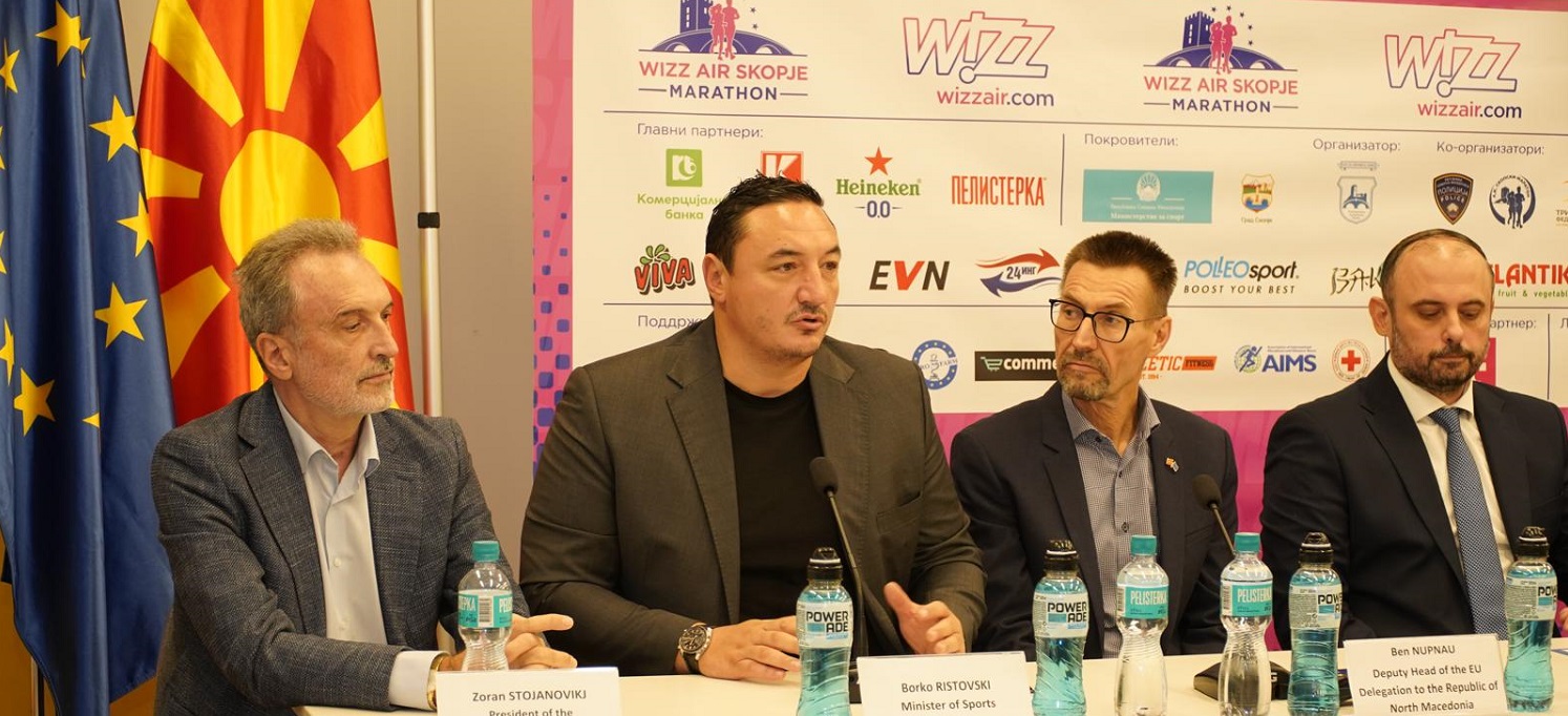 Министерството за спорт генерален покровител на 22.Виз Ер Скопски маратон - Ристовски: Ќе продолжиме да ги поддржуваме настаните кои ја промовираат Македонија и вистински спортски вредности
