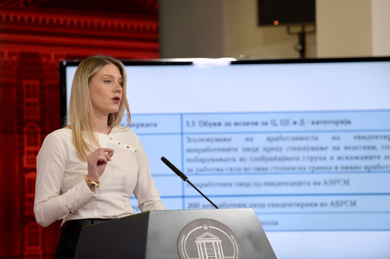 Митева: Оперативниот план опфаќа и обуки за жени и млади до 29 години, во рок од 3 месеци со месечен надомест од 12.000 денари