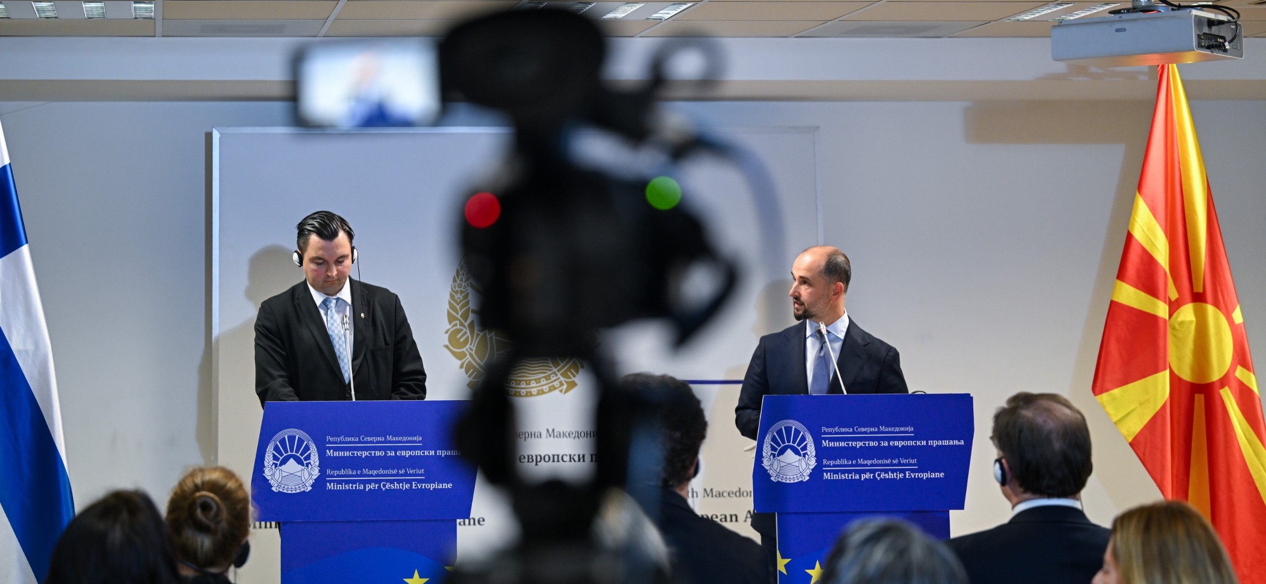 Муртезани на прес-конференција со финскиот министер Странд: „Иднината на нашите односи ја градиме врз доверба и европски вредности“