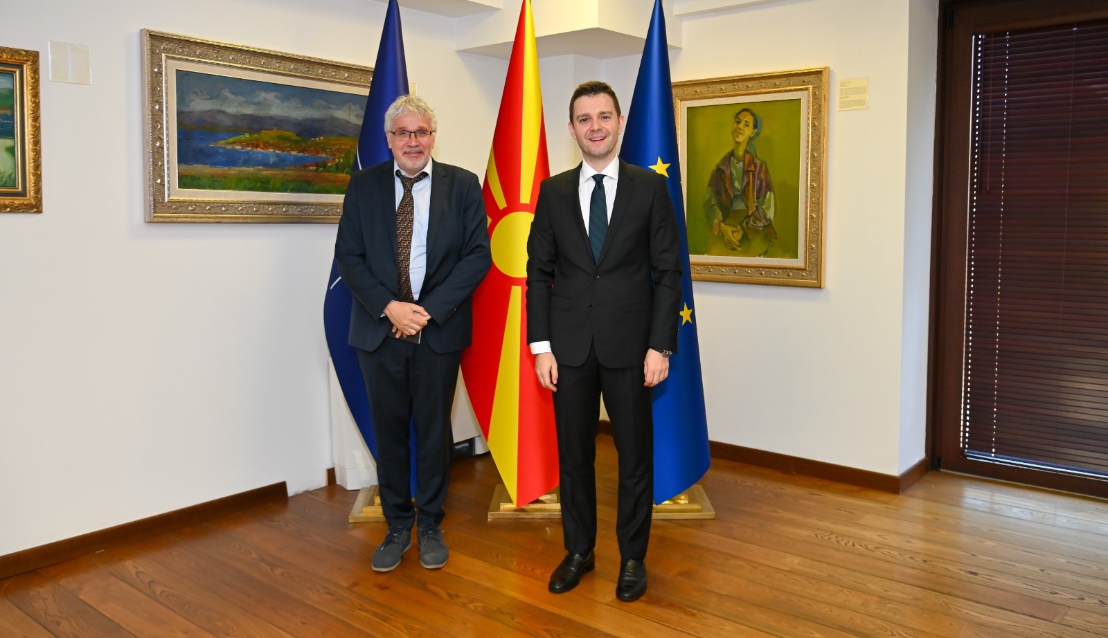 Одвоени средби на министерот Муцунски со постојаниот координатор на Обединетите нации, Рита Колумбиа, и амбасадорот на Унгарија, Андраш Клеин