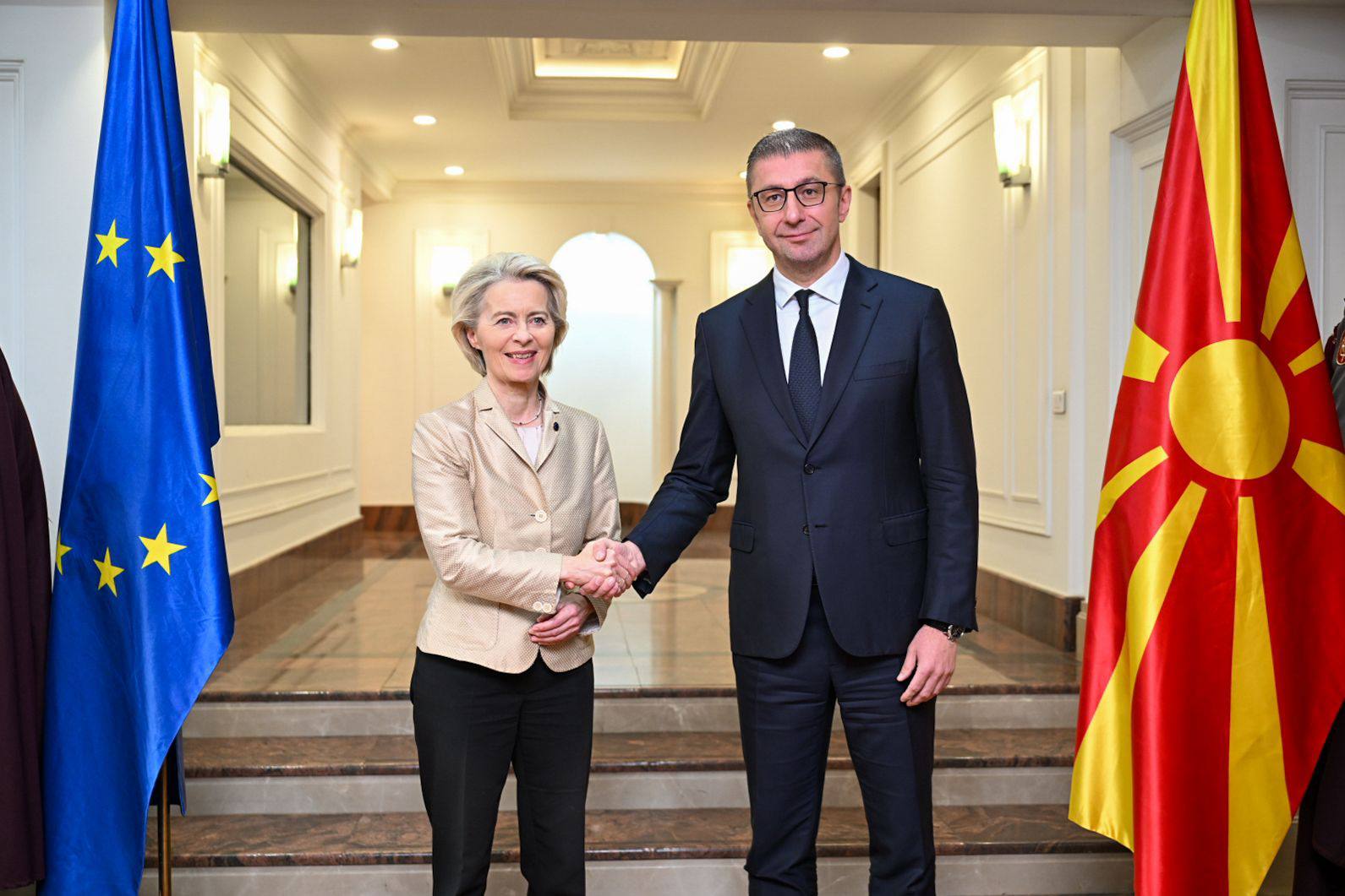 Премиерот Мицкоски оствари средба со претседателката на Европската комисија, Урсула фон дер Лајен