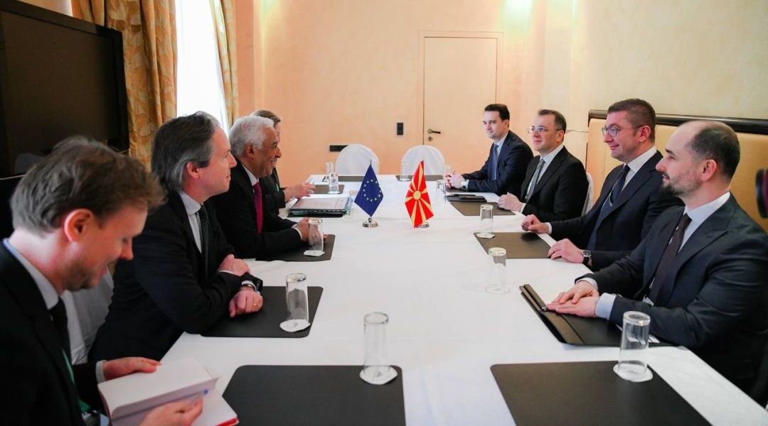 Премиерот Мицкоски оствари средба со Претседателот на Европскиот совет Антонио Кошта