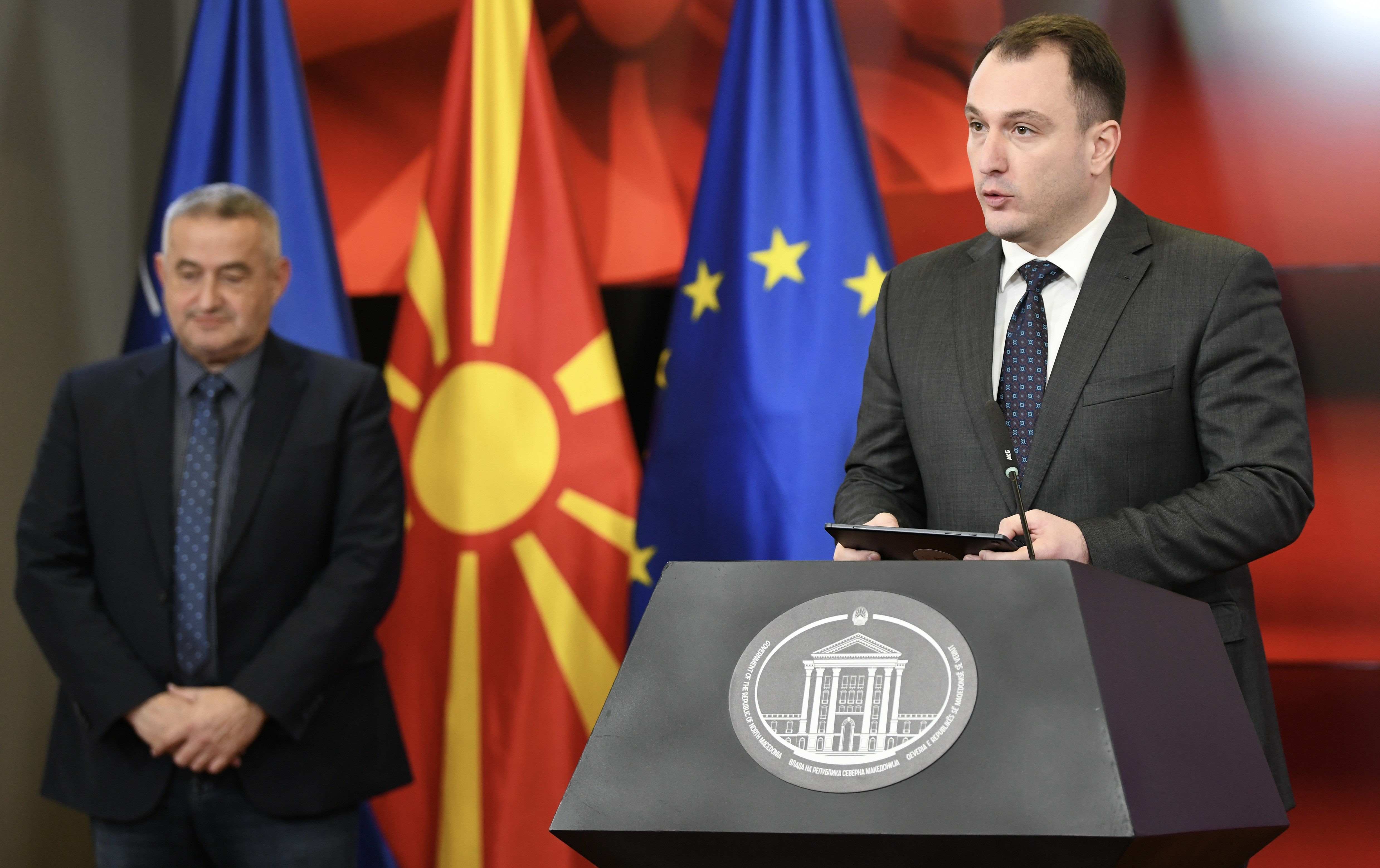 Press conference of Minister Andonovski and Director of the Health Insurance Fund Klekovski