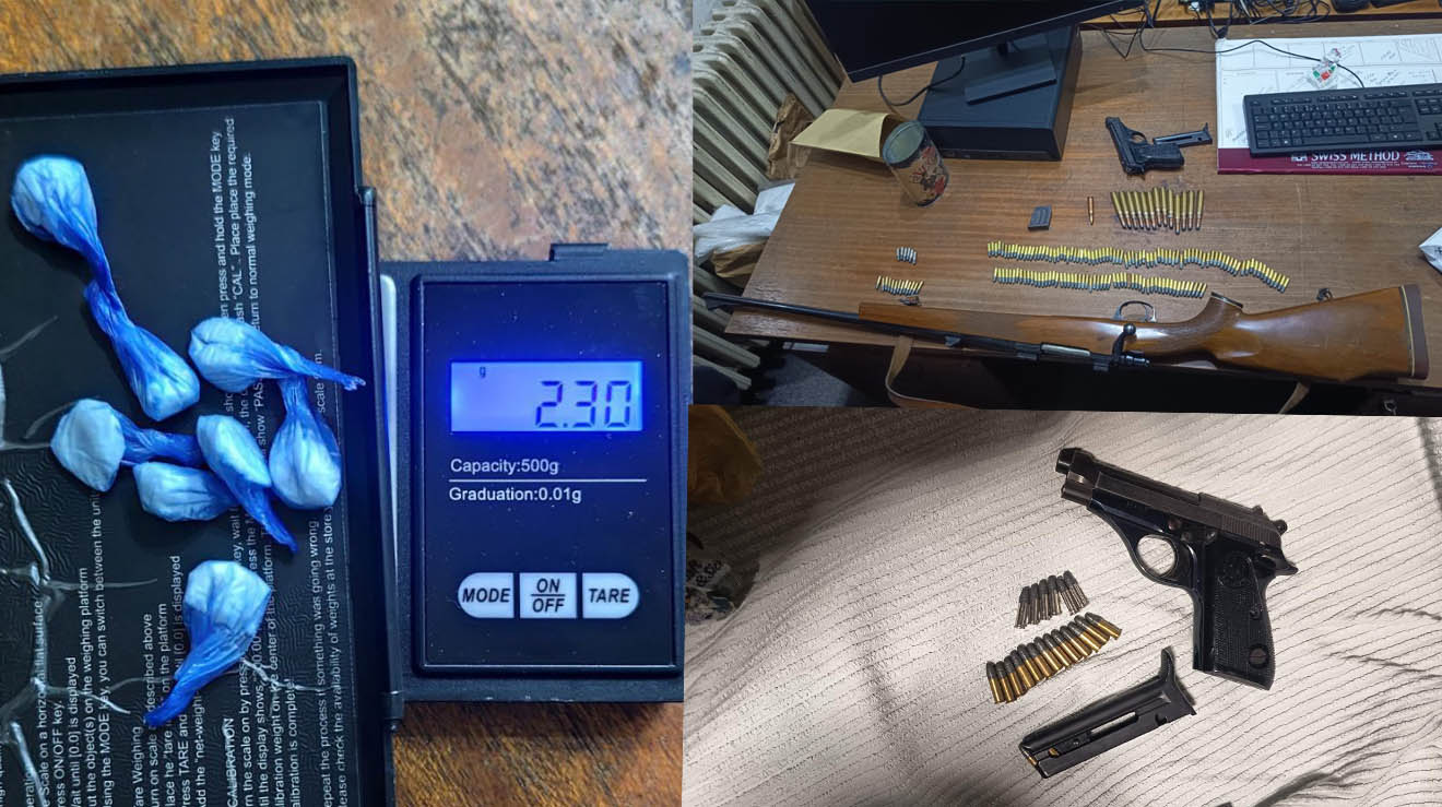 Претрес во Гостивар, пронајдени дрога, оружје и муниција, лишени од слобода четири лица