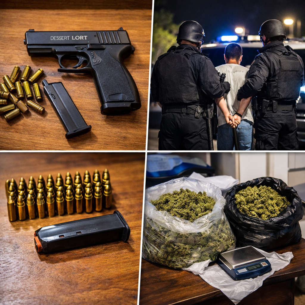 Претреси во Струга, Кичево и Охрид, пронајдени оружје, муниција и марихуана, лишени од слобода четири лица