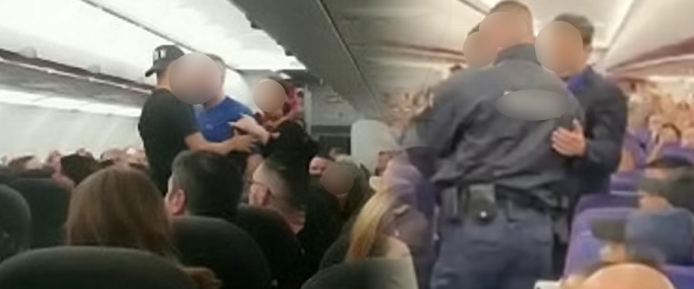 Приведен навивач од Словачка, на 10 други не им беше дозволен влез во државата поради агресивно и недолично однесување  во авион за време на лет и по слетувањето