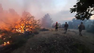 Приведени две лица под сомнение дека предизвикале пожар кај месноста Блато во близина на Тиквешко езеро