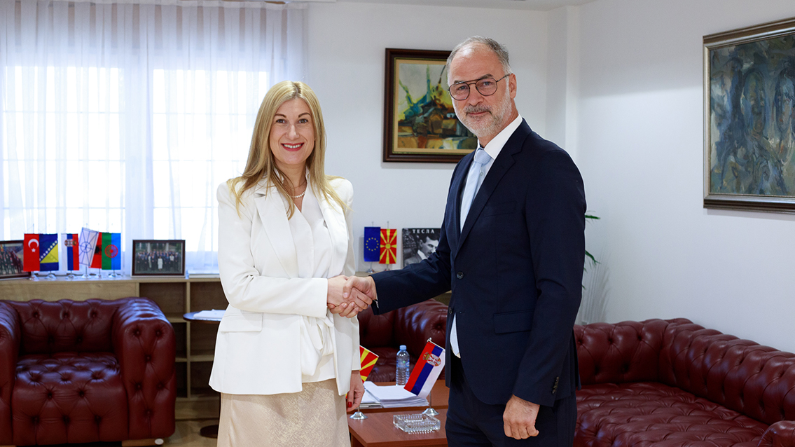 Проштална средба на вицепремиерот и министер Стоилковиќ со српската амбасадорка Невена Јовановиќ