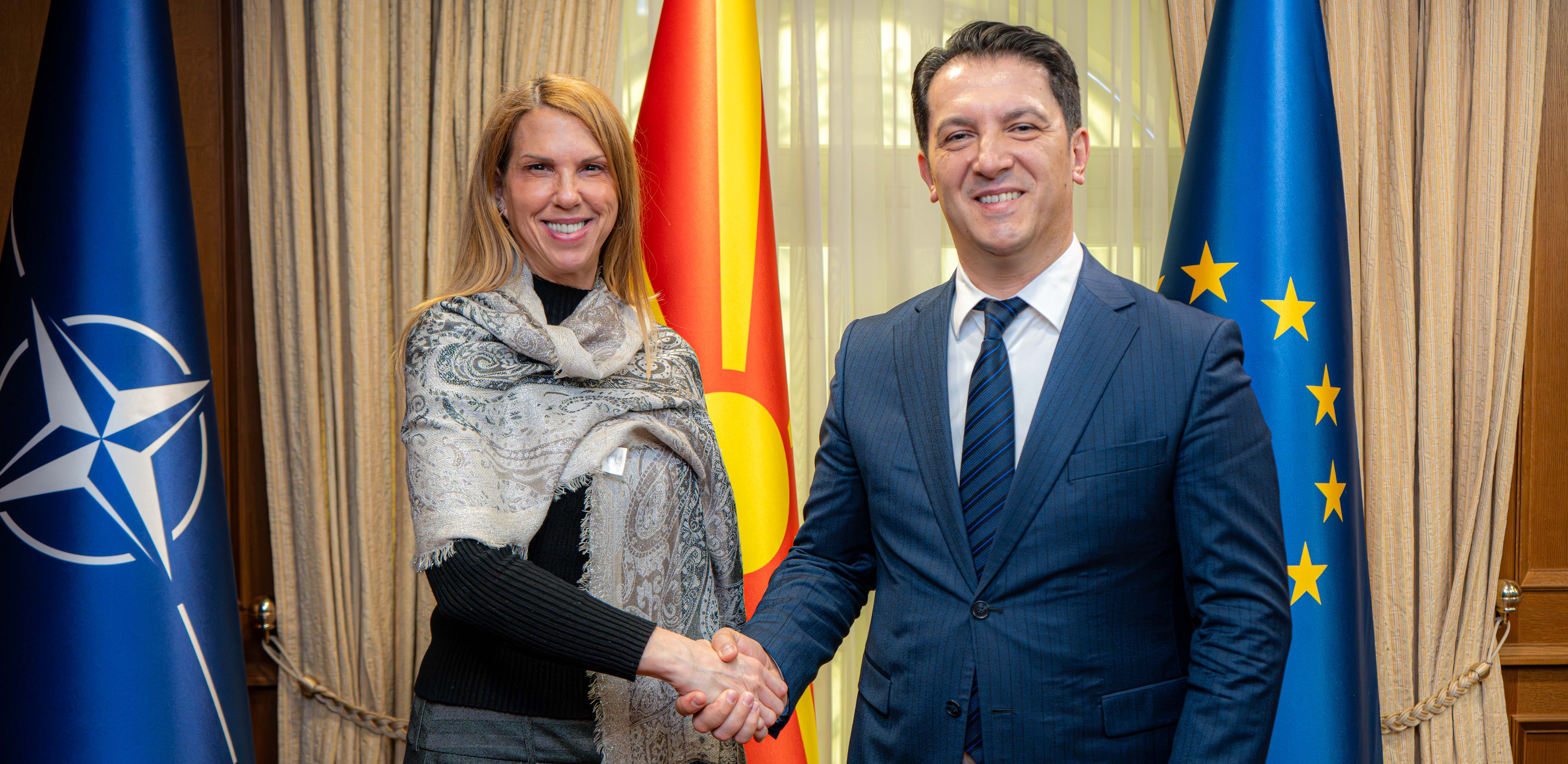 Првиот заменик-претседател на Владата Беким Сали се сретна со Вршителката на должноста амбасадор на Соединетите Американски Држави, Никол Варнс