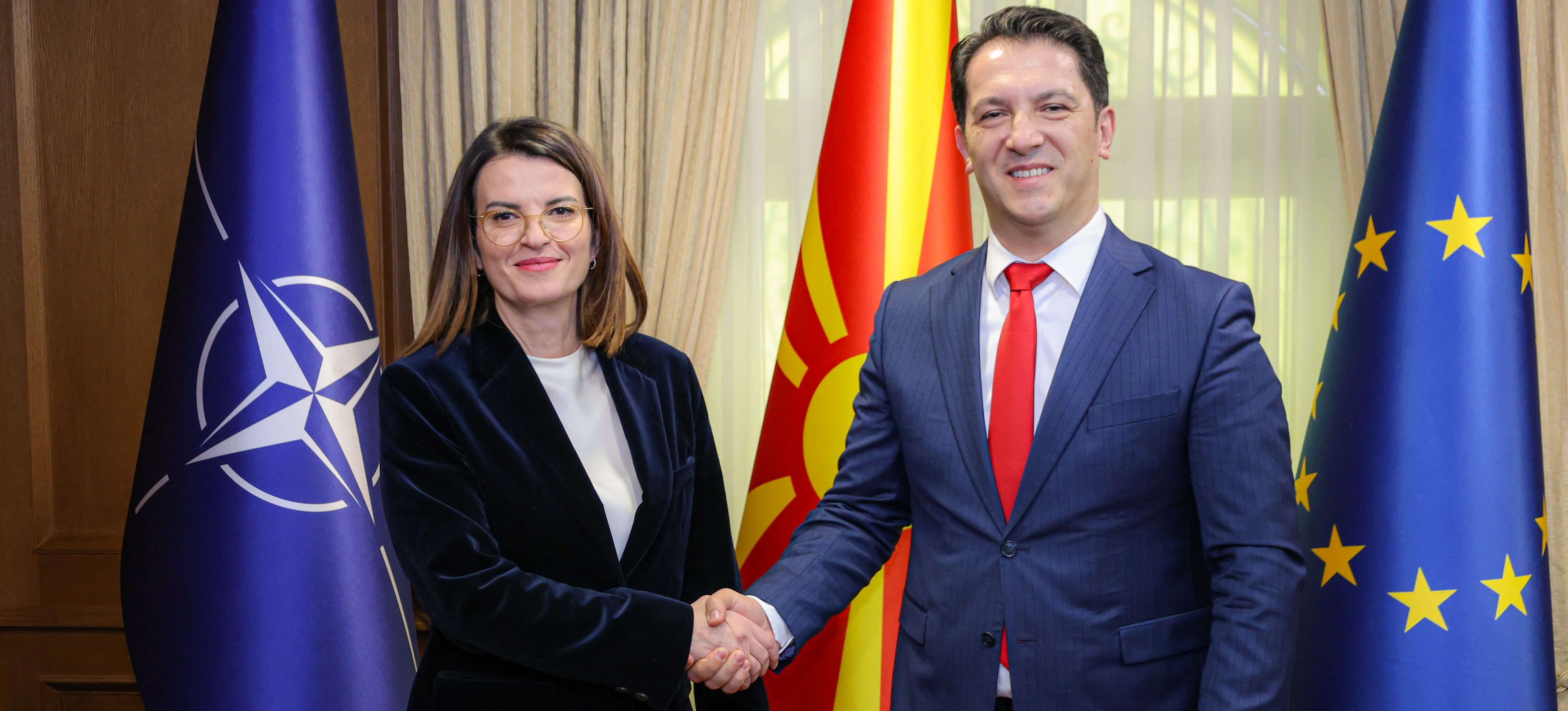 Првиот заменик-претседател на Владата на РСМ, Беким Сали, оствари средба со министерката за внатрешни работи на Република Албанија, Албана Кочиу