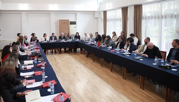 Работен состанок на министерот Лимани и заменикот Велковски со директорите на центрите за социјална работа и установите за социјална заштита 