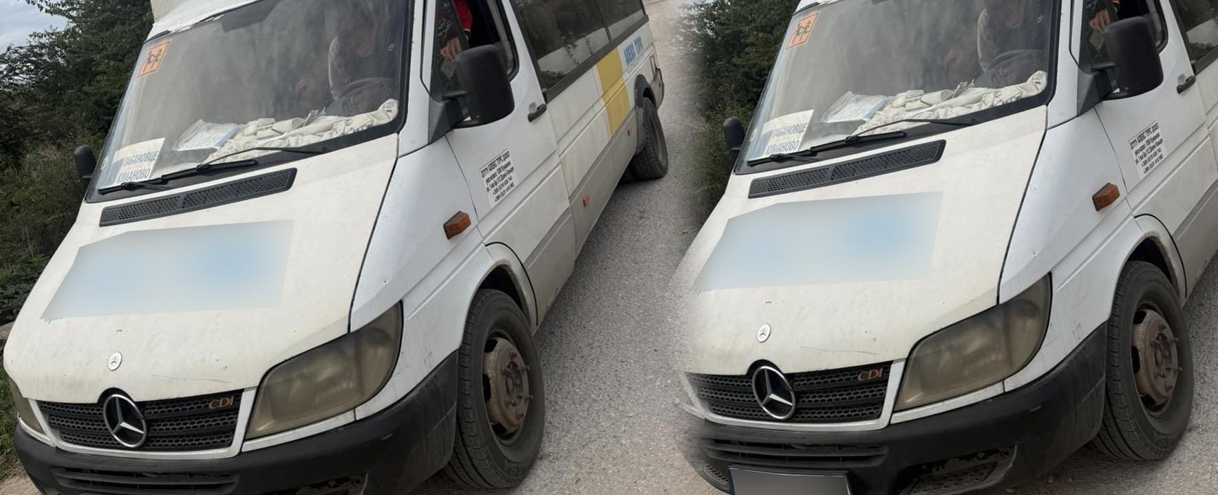 A sanctioned legal entity, responsible person, and driver of a van used for public transportation of students, were found to be exceeding passenger limits and had faulty brakes 