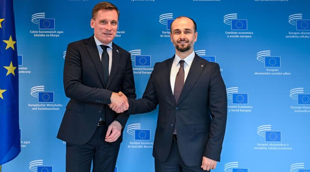 Состанок на МЕП Муртезани со Оливер Ропке, Претседател на ЕЕСК