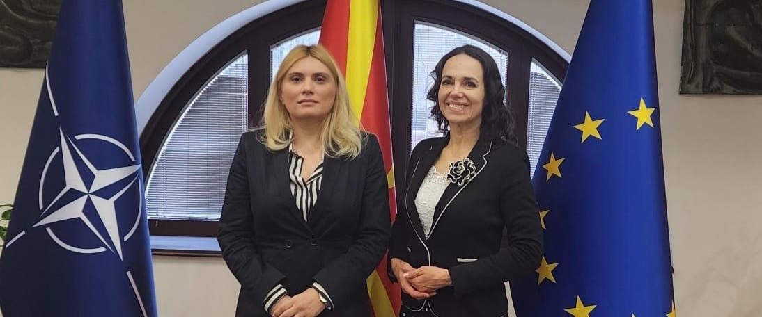 Средба на Државниот секретар во Министерството за  надворешни работи и надворешна трговија Елена Кузмановска Биондиќ со Миријам Лексман, пратеник во Европскиот парламент