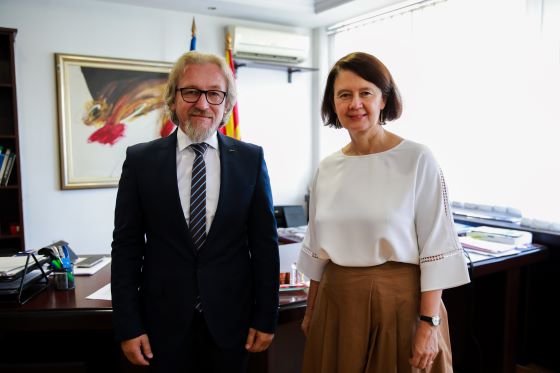 Средба на министерот Лимани со директорката на МОТ, за Централна и Источна Европа, Клер Харасти