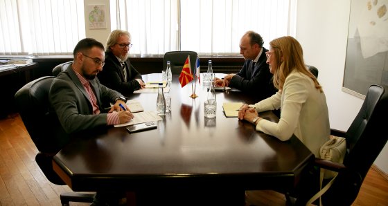 Средба на министерот Лимани со францускиот амбасадор, Сирил Бомгартнер 