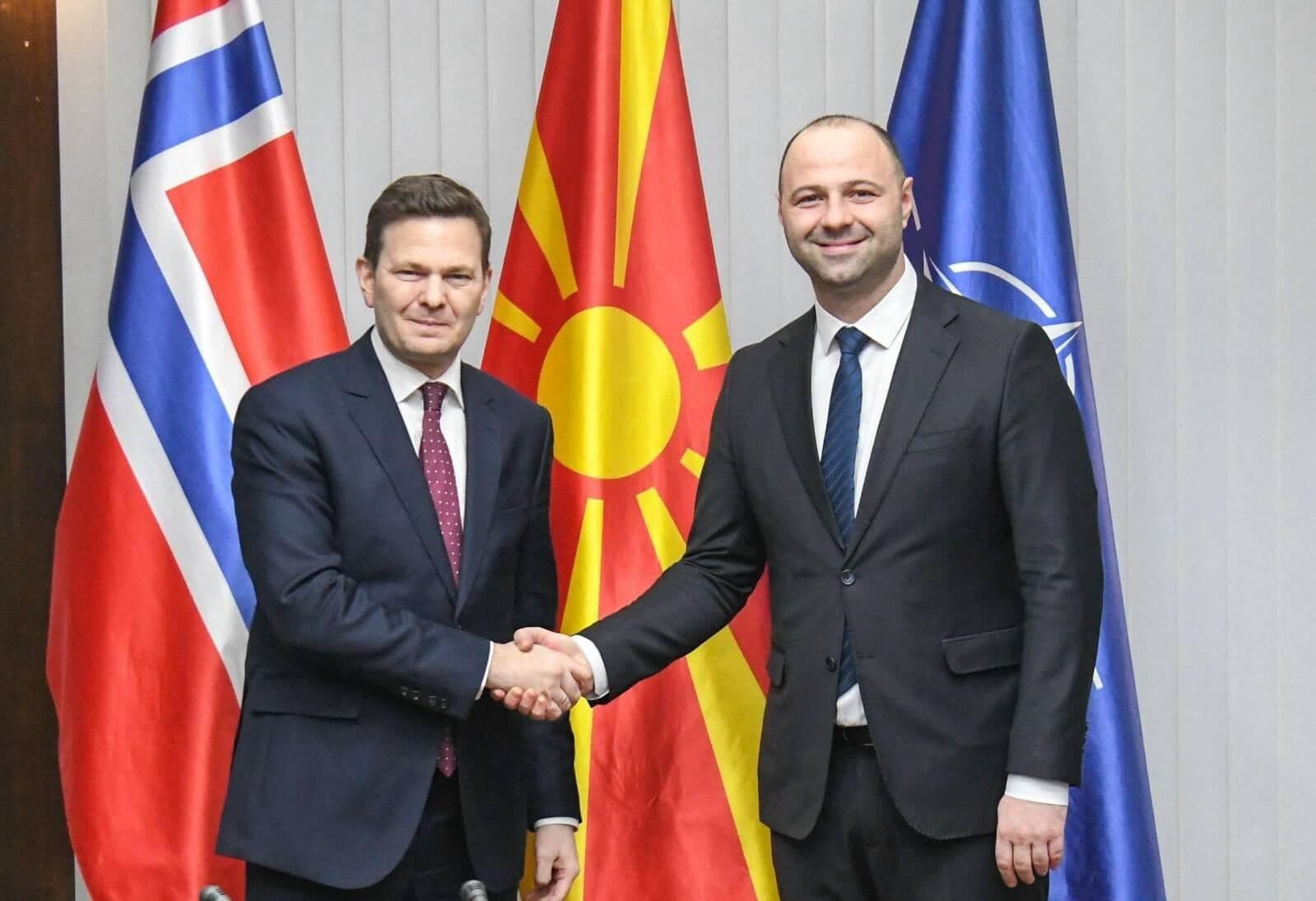 Средба на министерот Мисајловски со специјалниот претставник на Кралството Норвешка за Западен Балкан, Матисен