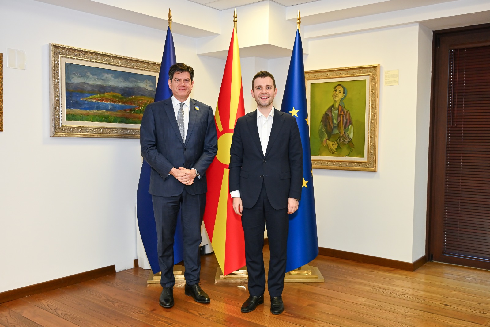 Средба на министерот Муцунски со амбасадорот на Европската Унија, Михалис Рокас