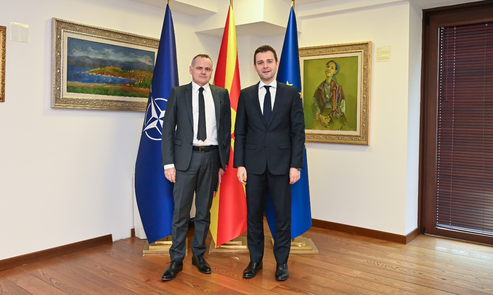 Средба на министерот Муцунски со амбасадорот на Француската Република, Кристоф Ле Риголер