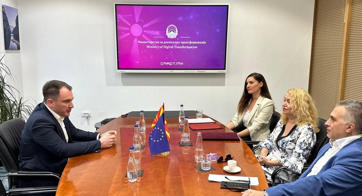 Meeting of Minister Stefan Andonovski with the Director of the Central Registry, Dr. Anita Stamnova and the Director of KIBS, Goran Anastasovski
