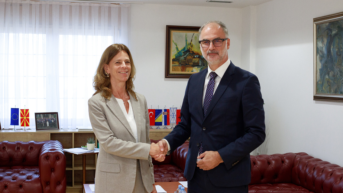 Средба на вицепремиерот и министер Стоилковиќ со швајцарската амбасадорка Вероник Улман