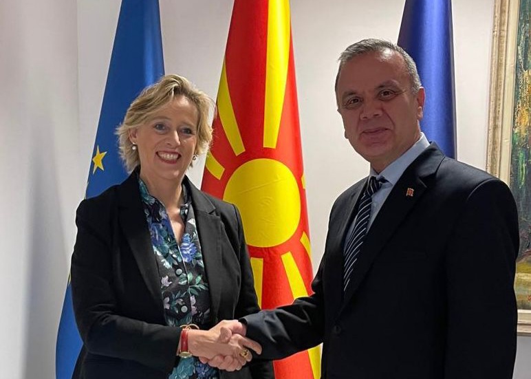 Средба на заменик министерот за надворешни работи и надворешна трговија, Зоран Димитровски со Антонела Валморбида, генерална секретарка на АЛДА - Европската асоцијација за локална демократија