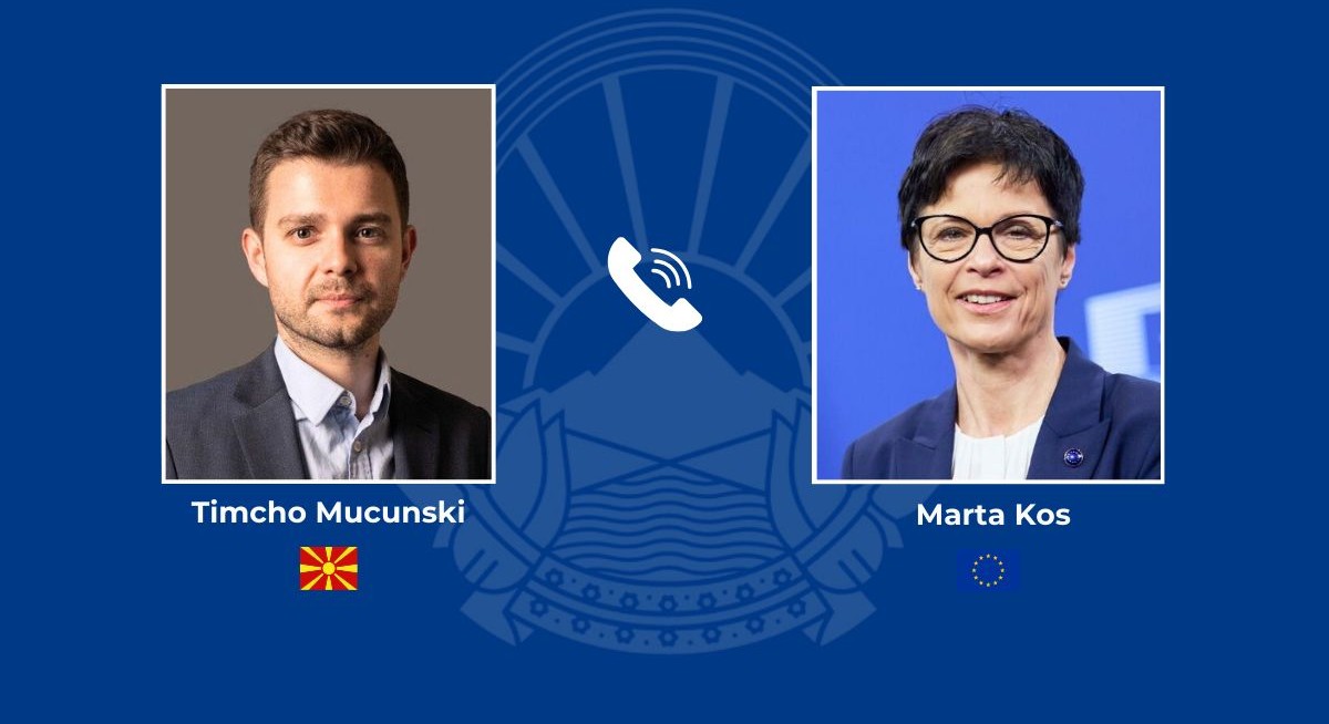 Телефонски разговор на министерот Муцунски со еврокомесарката за проширување, Марта Кос