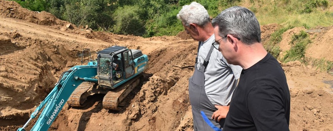 Трипуновски: Се преземаат сите потребни мерки за брза санација на дефектот на водоводната цевка на локацијата Сариха