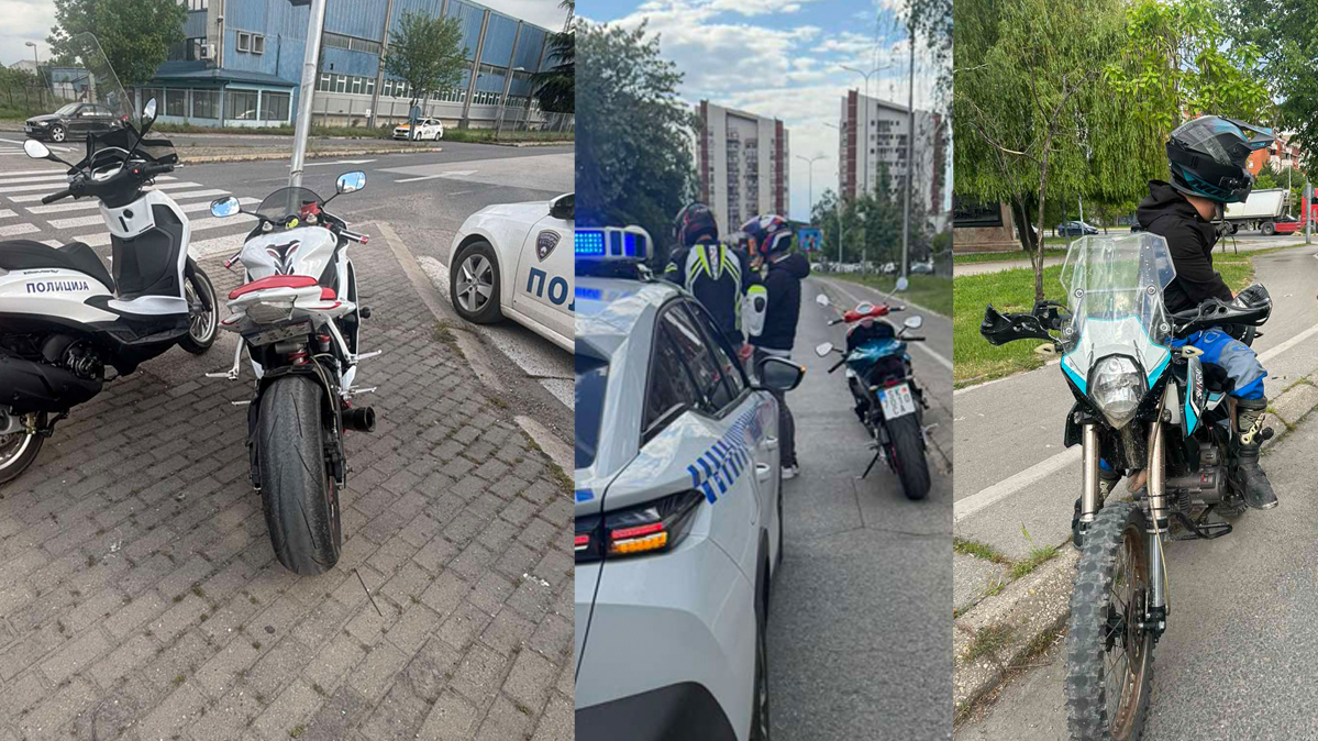 Вчера 178 сообраќајни прекршоци од возачи на мотоцикли, 13 лишени поради безобѕирно возење, 11 санкционирани возачи на лесни електрични возила