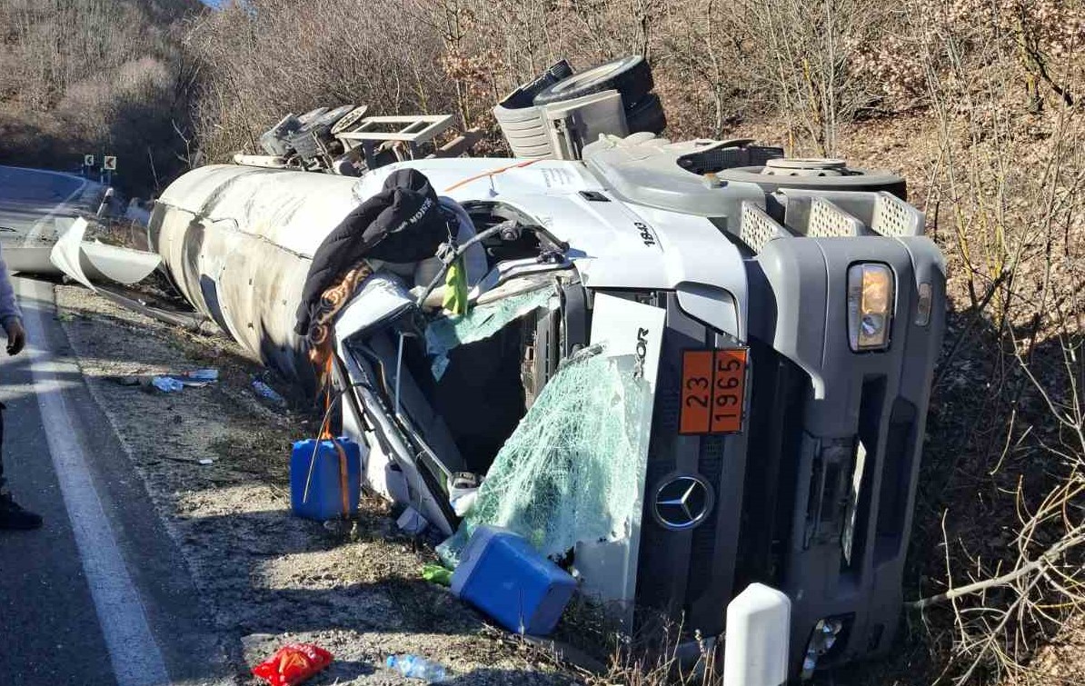 Во прекин е сообраќајот на магистралниот пат Струга- ГП „Ќафасан“