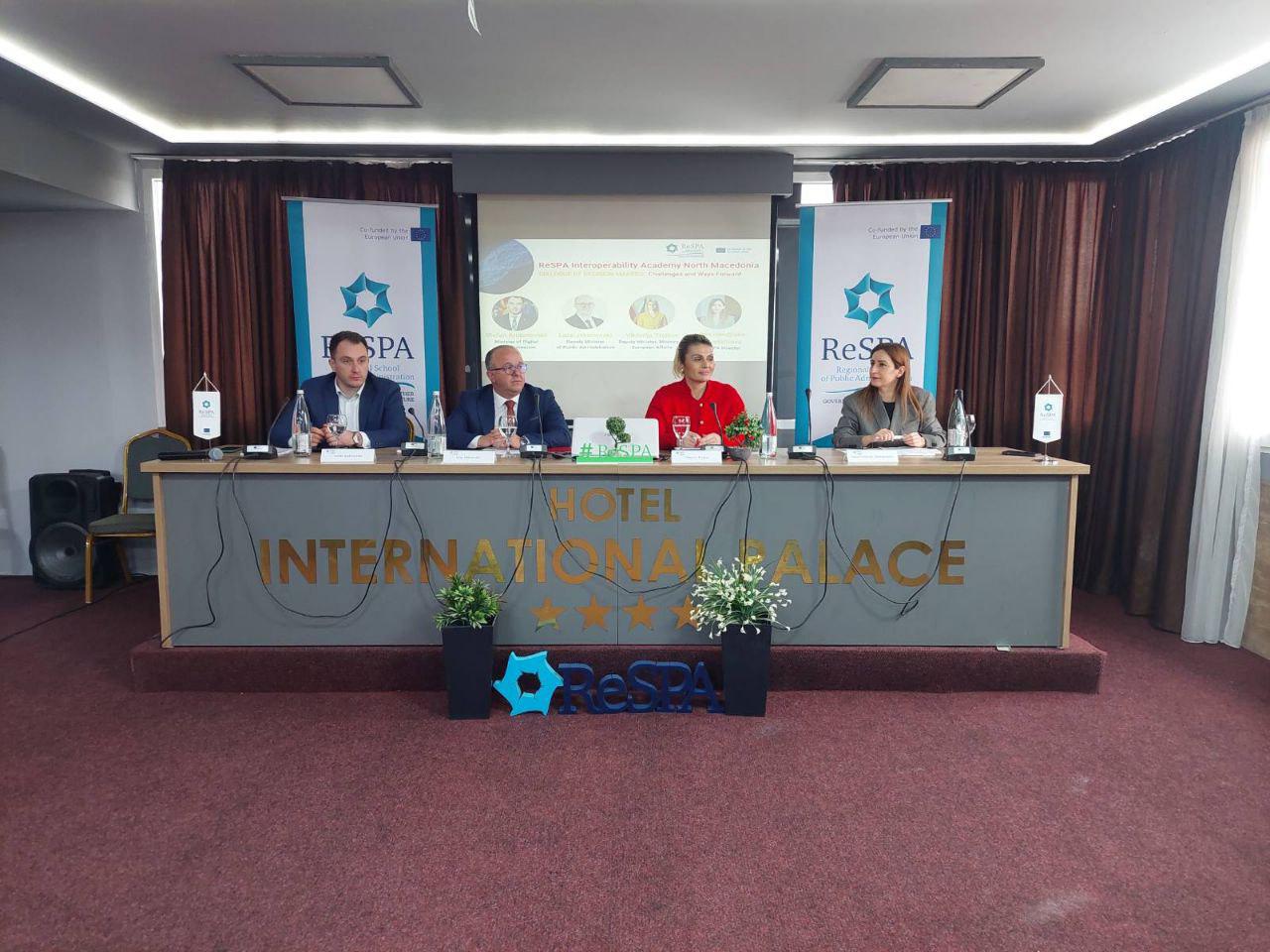 Заменик-министерот за јавна администрација на панел дискусија за интероперабилност како клуч за модерна и транспарентна администрација