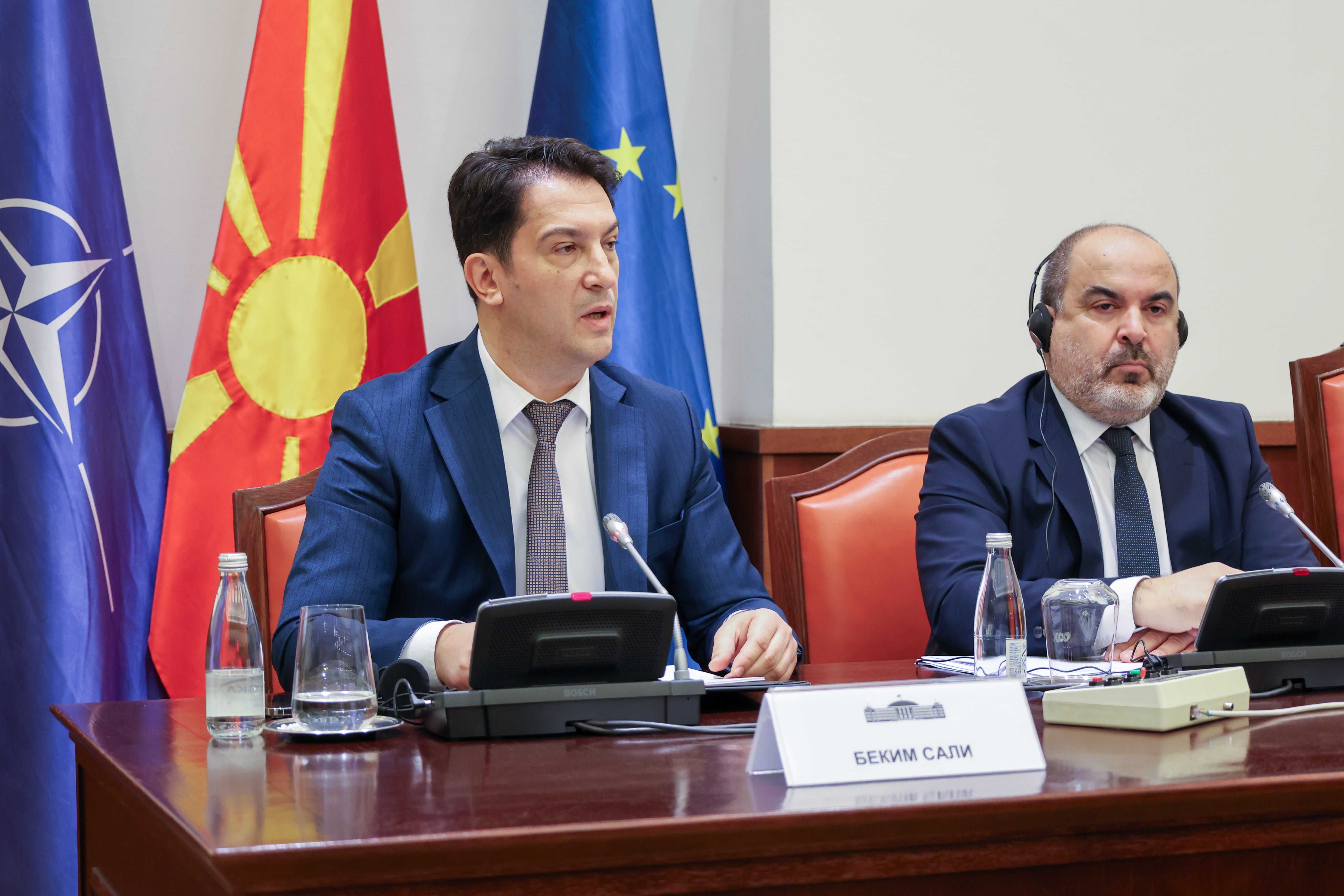 Заменик-претседателот во Владата и Министерот за европски прашања, Беким Сали, учествуваше на седницата на Националниот совет за евроинтеграции и на Комисијата за европски прашања во Собранието на РСМ